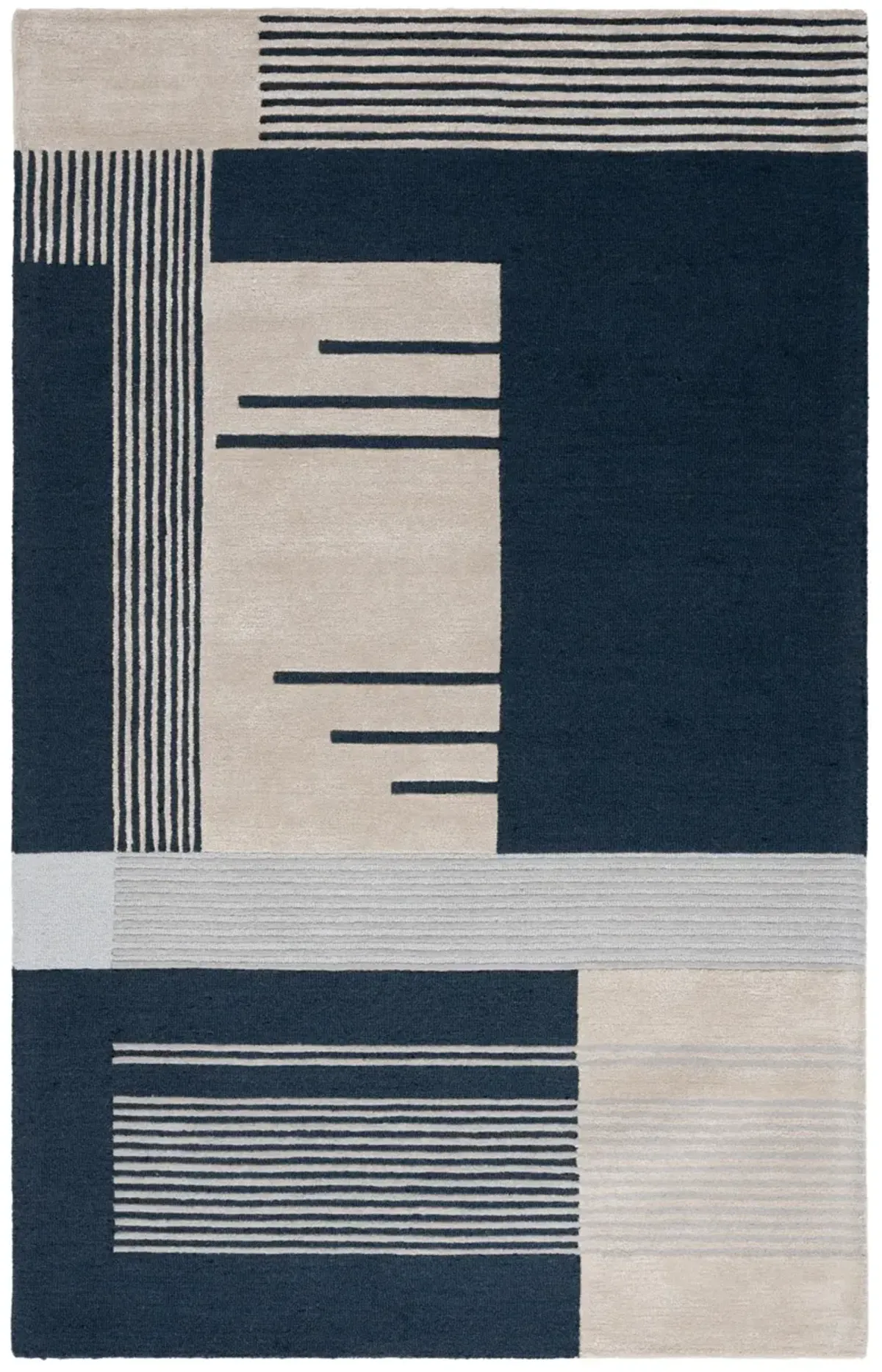 RODEO DRIVE 176 NAVY  8' x 10' Large Rectangle Rug