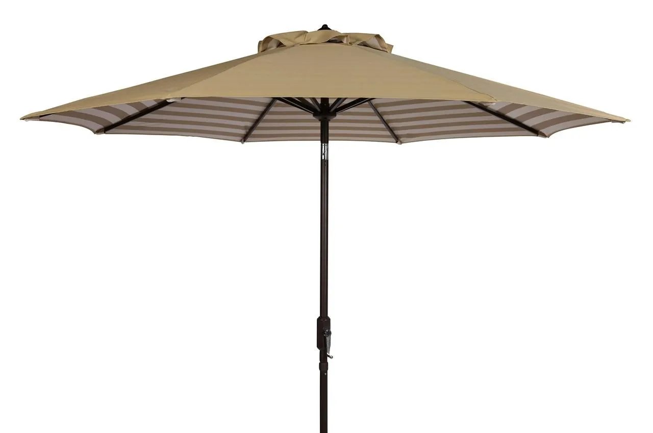 Athens inside Out Striped 9ft Crank Outdoor Auto Tilt Umbrella