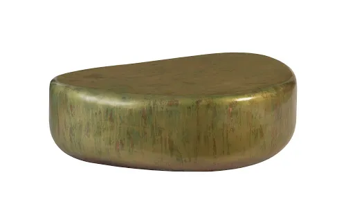 wedge coffee table, lichen finish