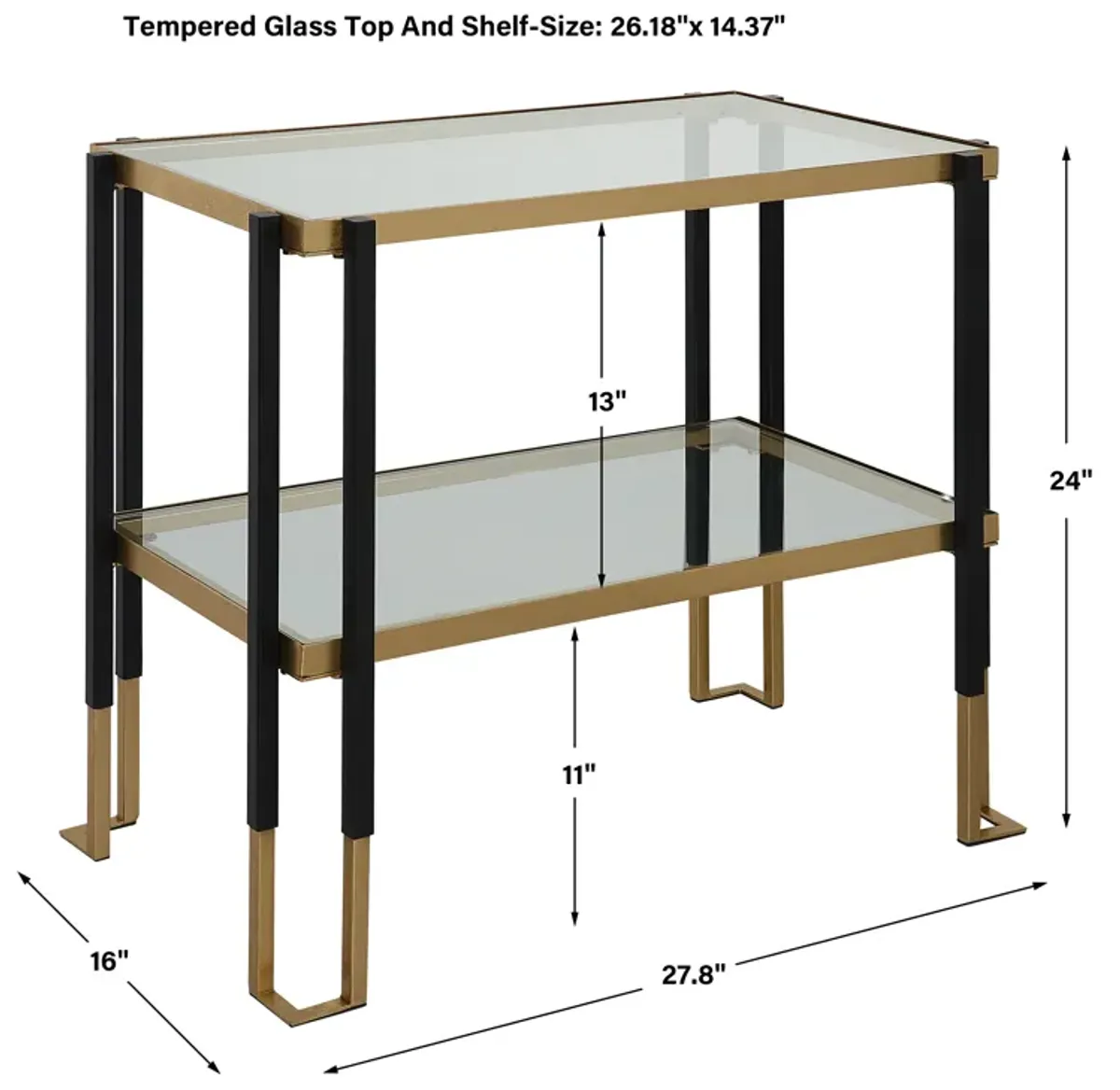 Kentmore Glass Side Table