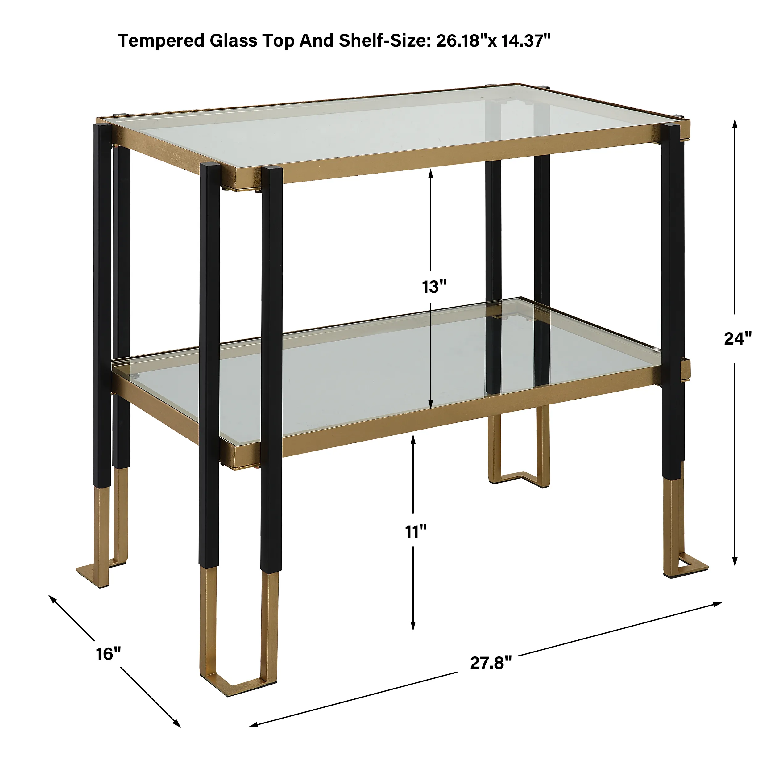 Kentmore Glass Side Table