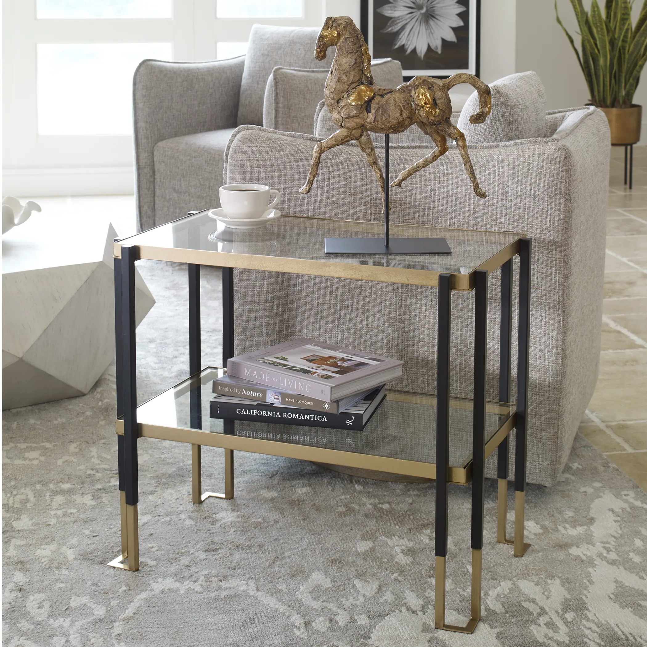 Kentmore Glass Side Table