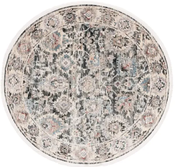 ARTIFACT 558 CHARCOAL  6'-7' X 6'-7' Round Round Rug