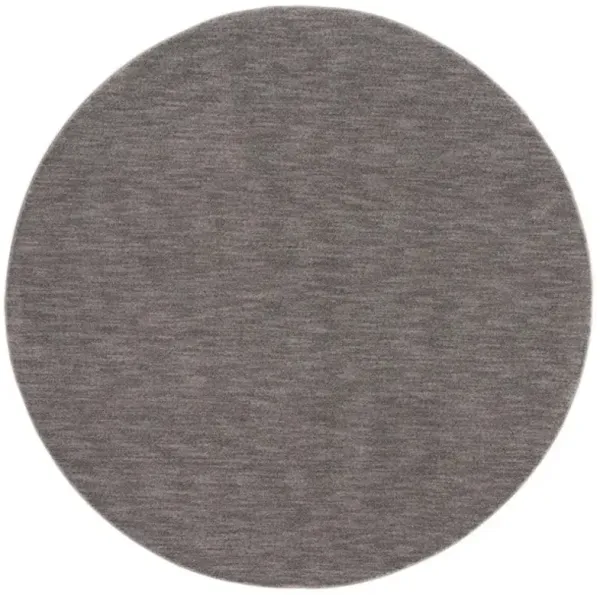 LASA 108 Grey 6'-7' X 6'-7' Round Round Rug