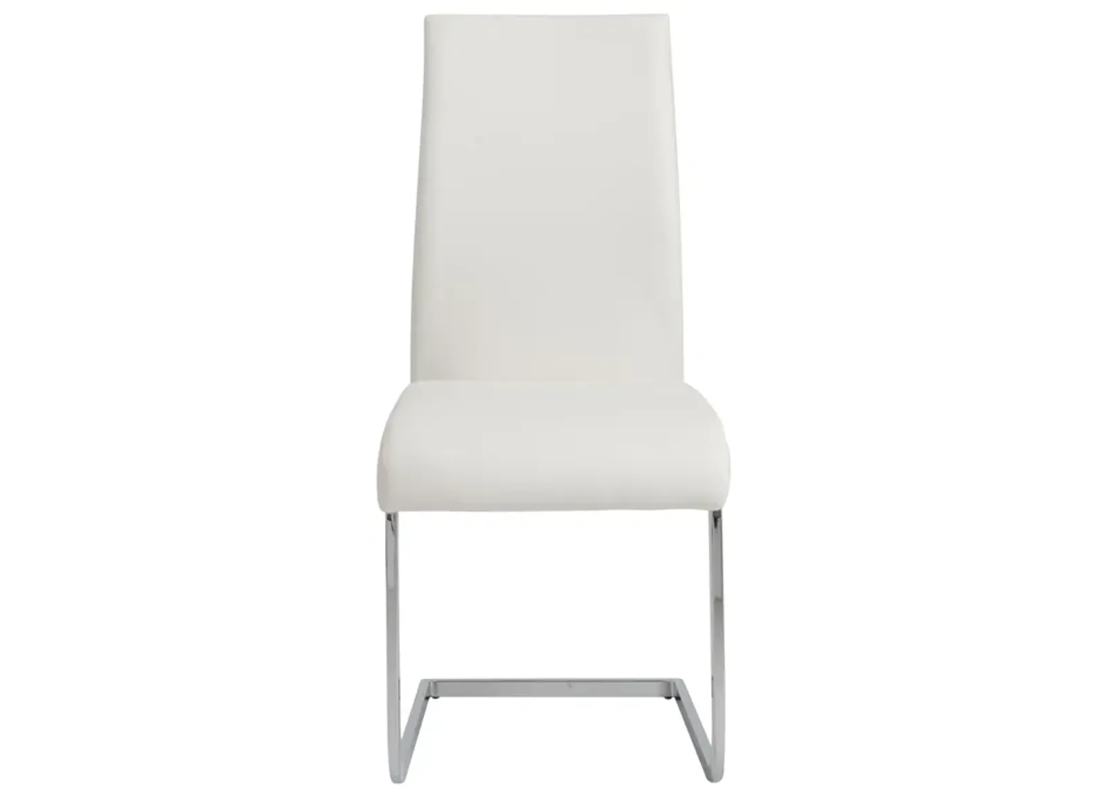 Epifania Dining Chair in White with Chrome Legs - Set of 4