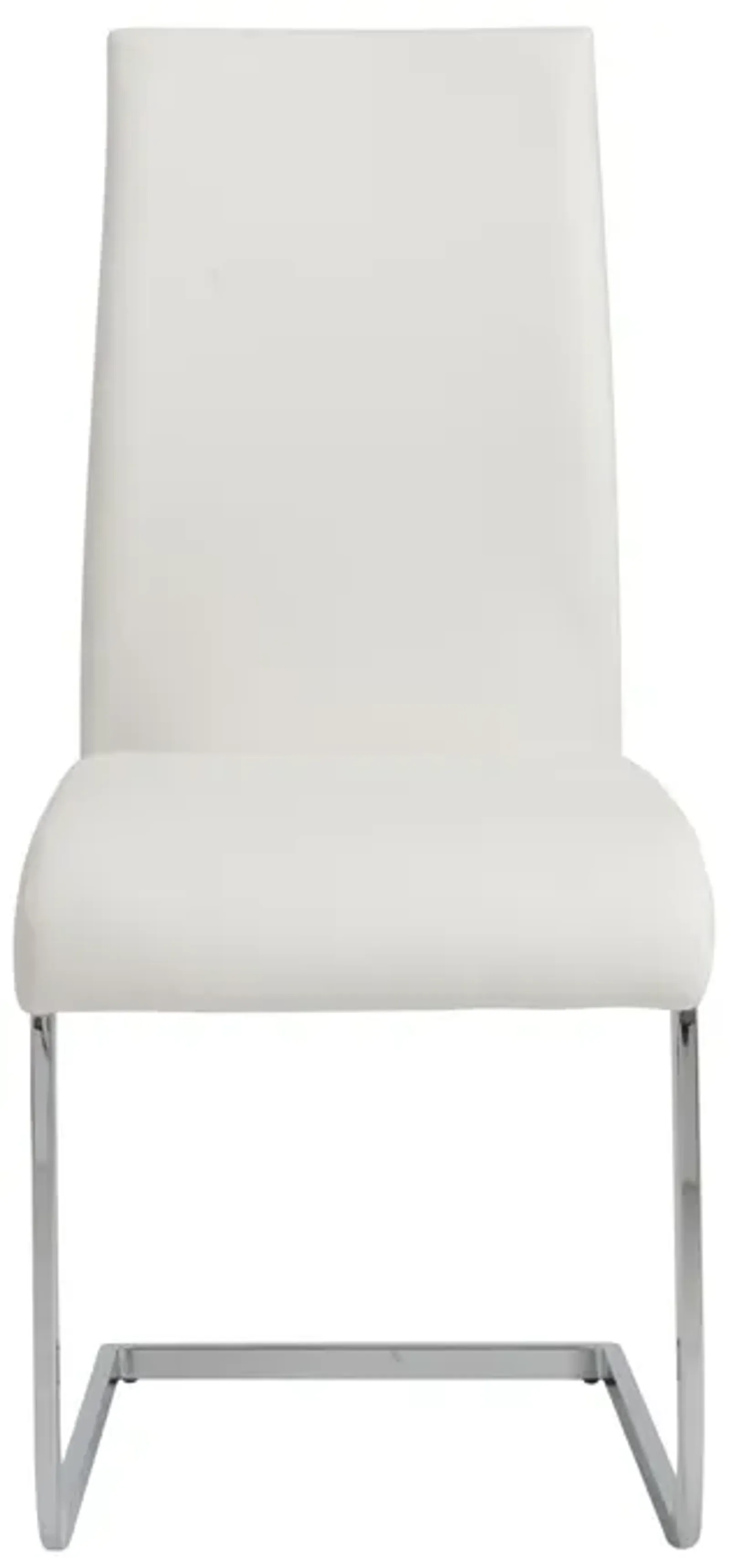 Epifania Dining Chair in White with Chrome Legs - Set of 4