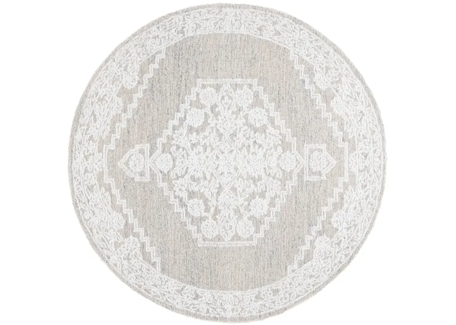 EBONY 213 IVORY  6' x 6' Round Round Rug