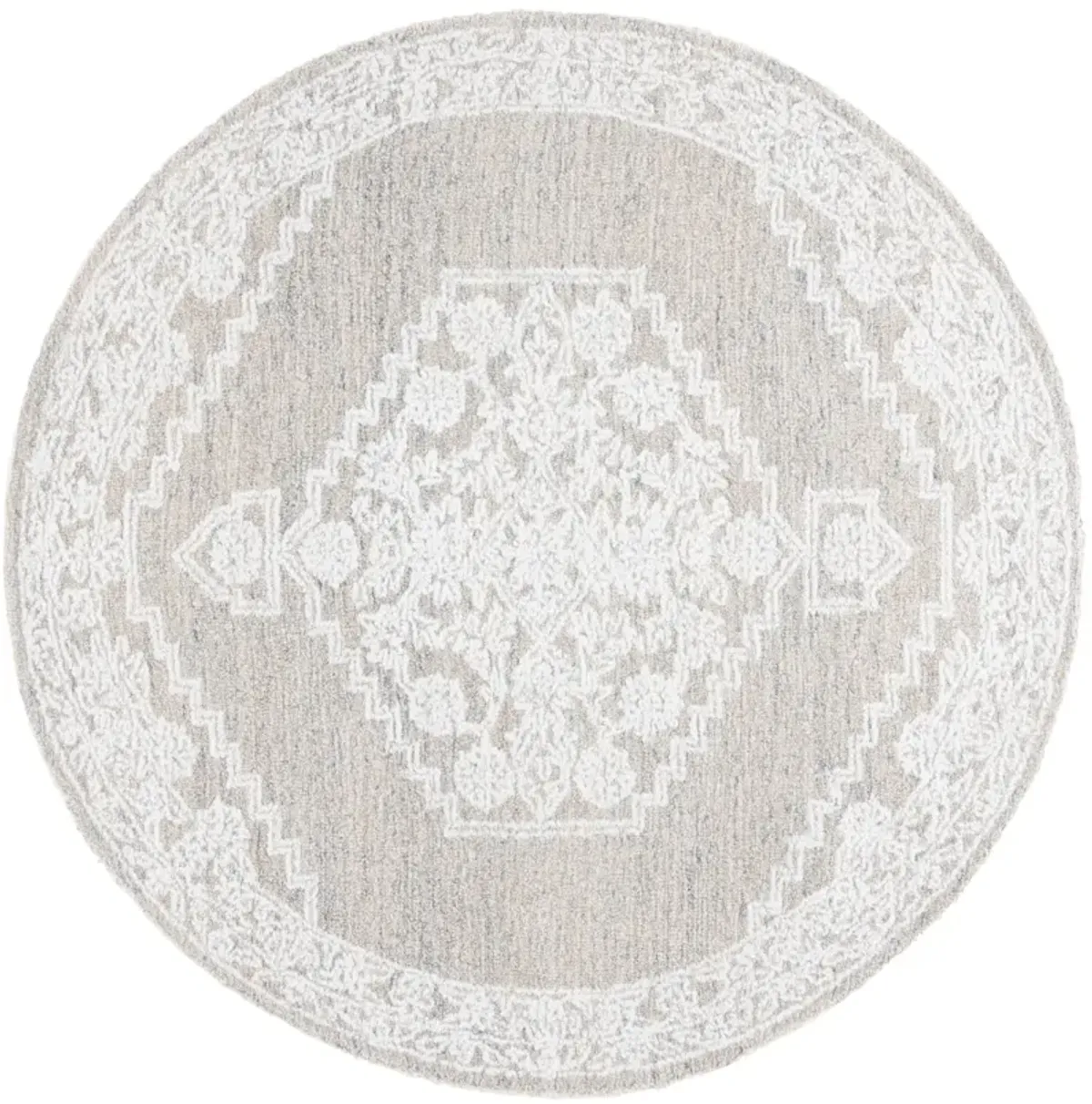 EBONY 213 IVORY  6' x 6' Round Round Rug