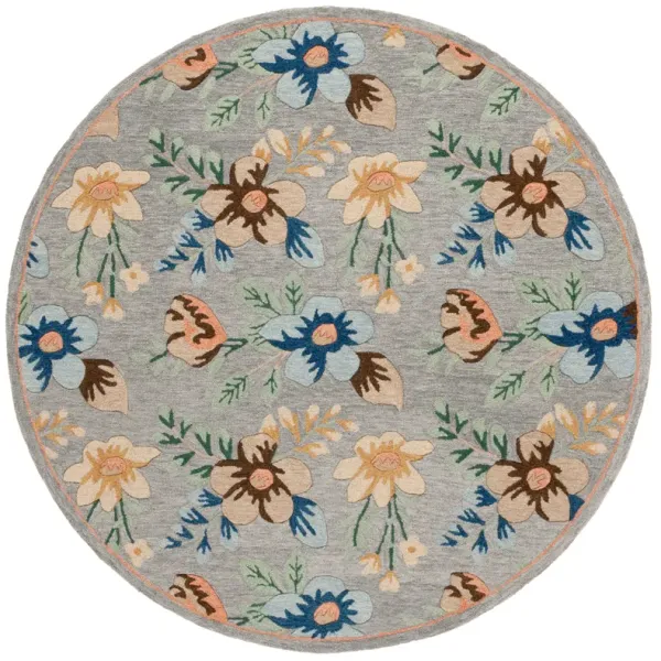 BLOSSOM Hand Tufted 6' x 6' Round area rug
