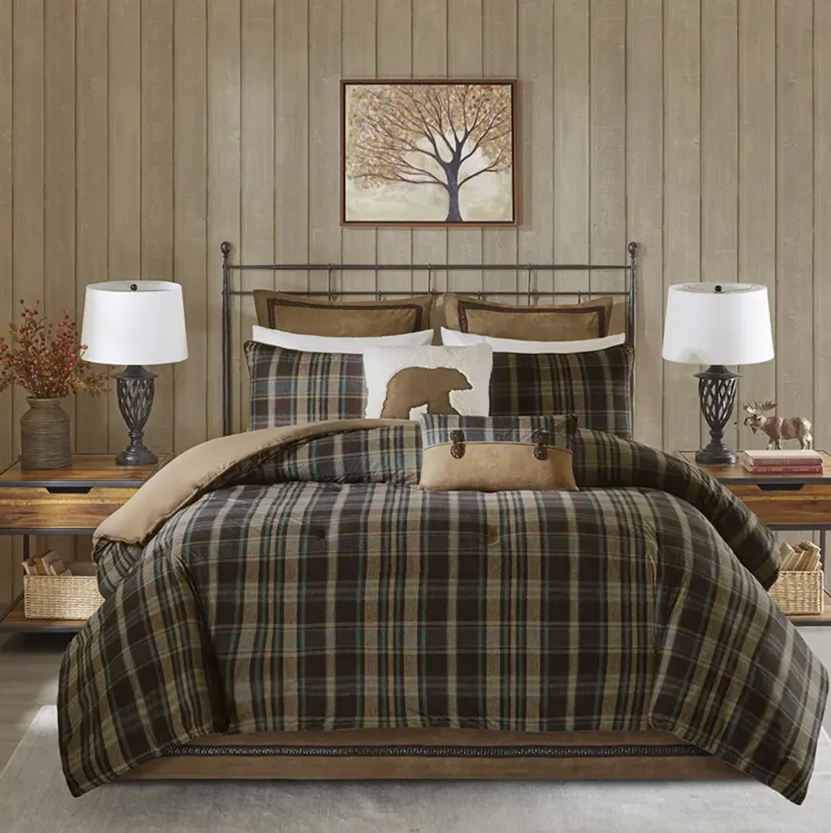 Woolrich Hadley Plaid Multi Oversized Cozy Spun Comforter Set