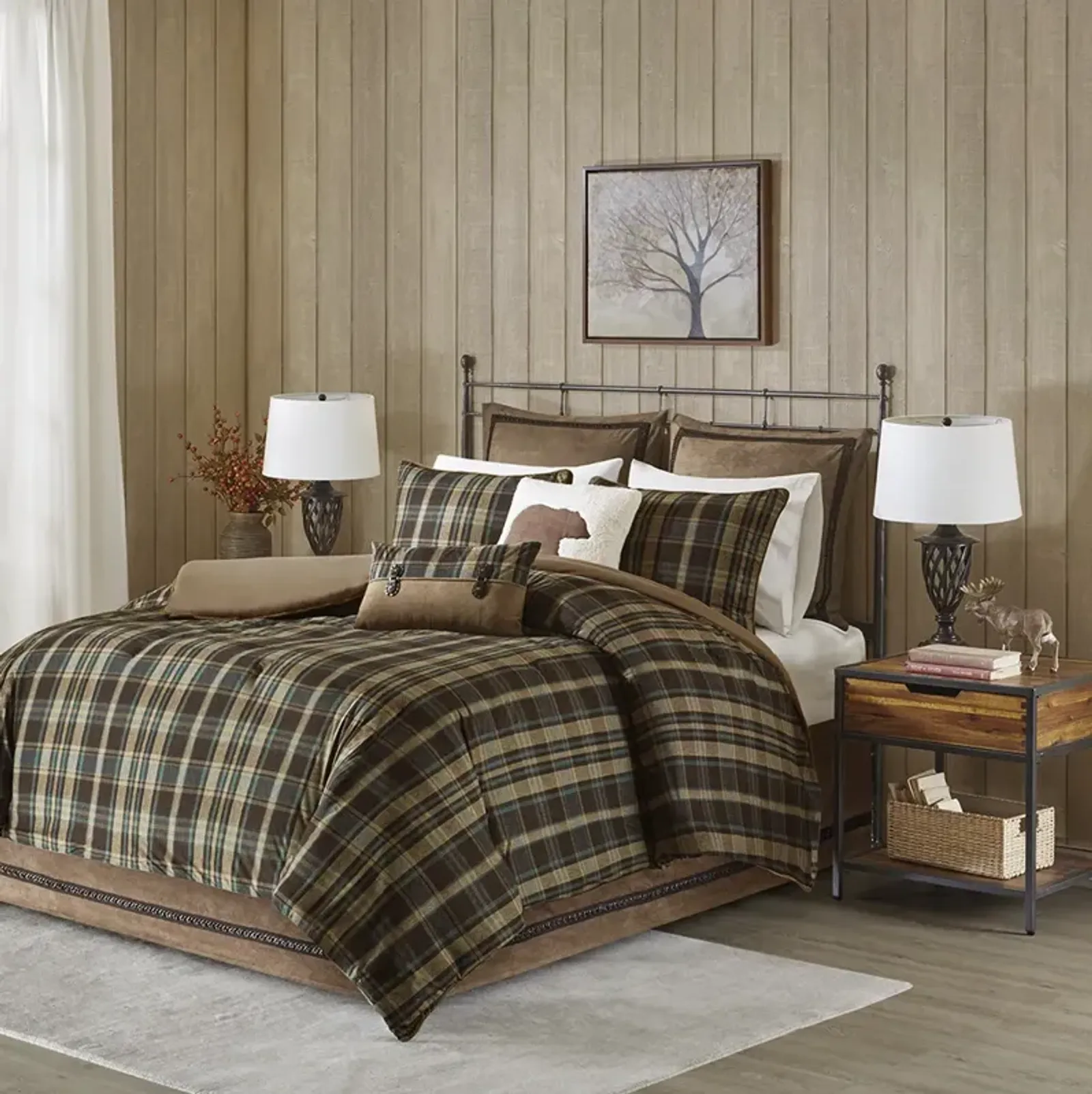 Woolrich Hadley Plaid Multi Oversized Cozy Spun Comforter Set