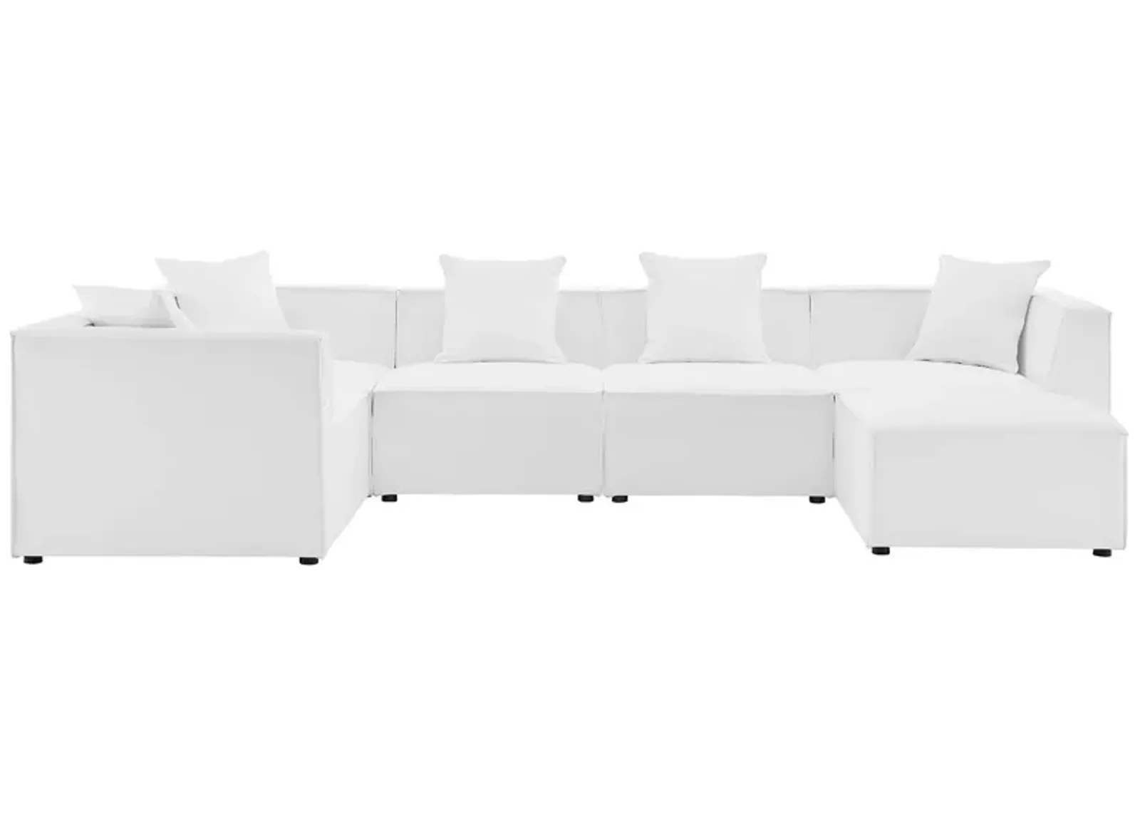 Saybrook Outdoor Patio Upholstered 6-Piece Sectional Sofa