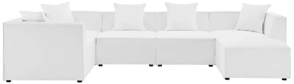 Saybrook Outdoor Patio Upholstered 6-Piece Sectional Sofa