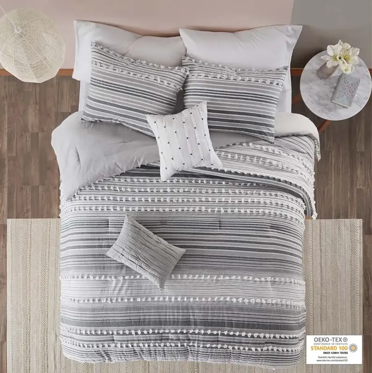 Urban Habitat Calum Grey Cotton Comforter Set