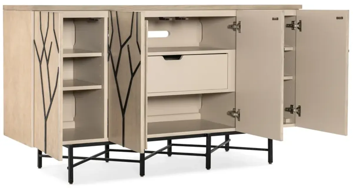 Melange Branched Four Door Entertainment Credenza