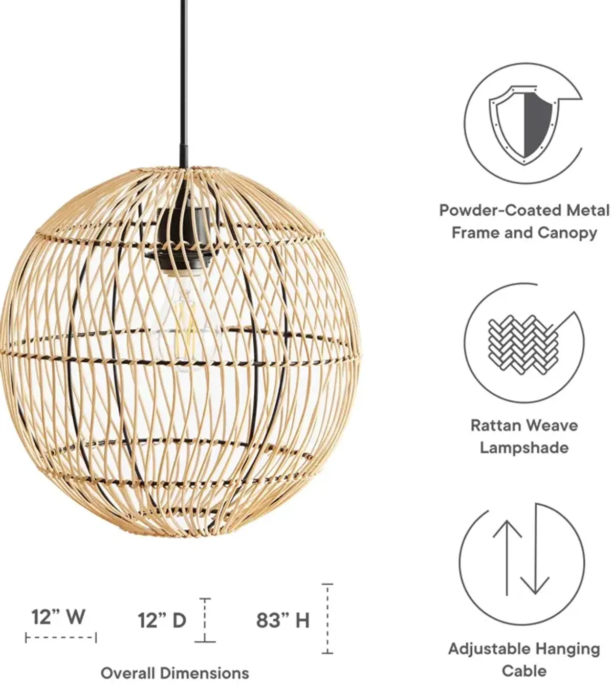 Nurture Rattan Pendant Light