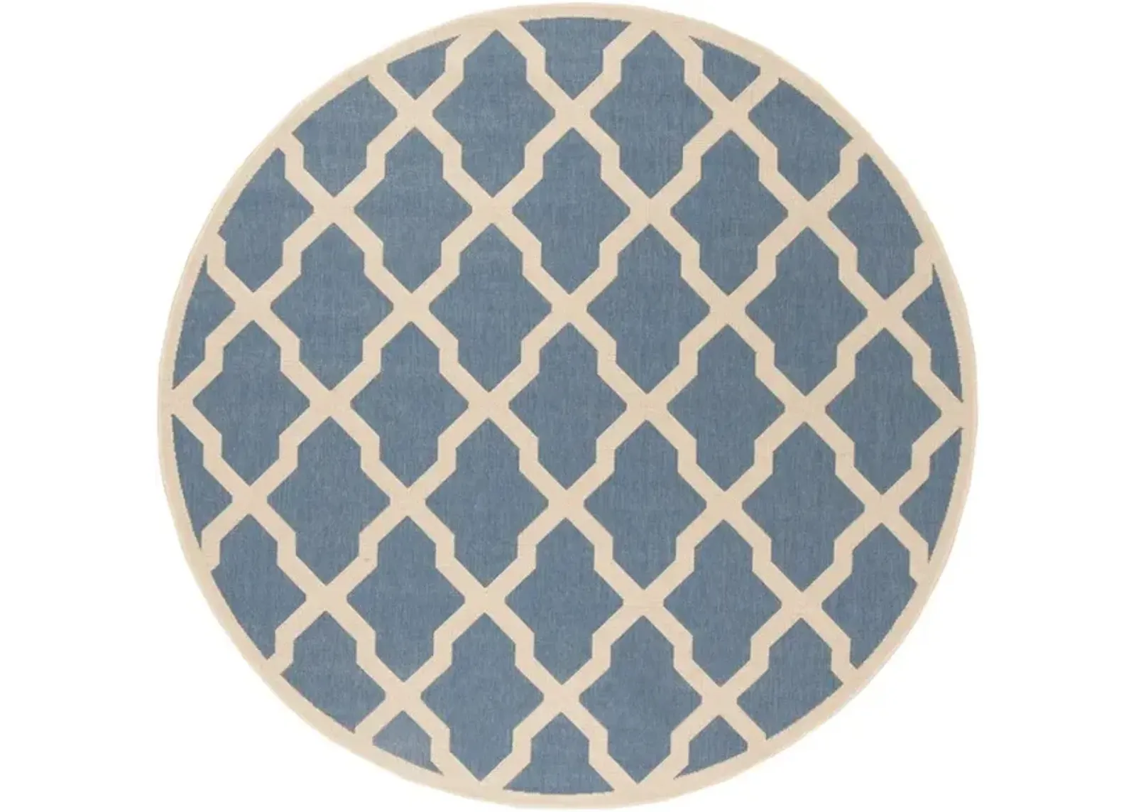 LINDEN 122 Collection LND122M-6R Blue / Creme 6'-7" X 6'-7" Round