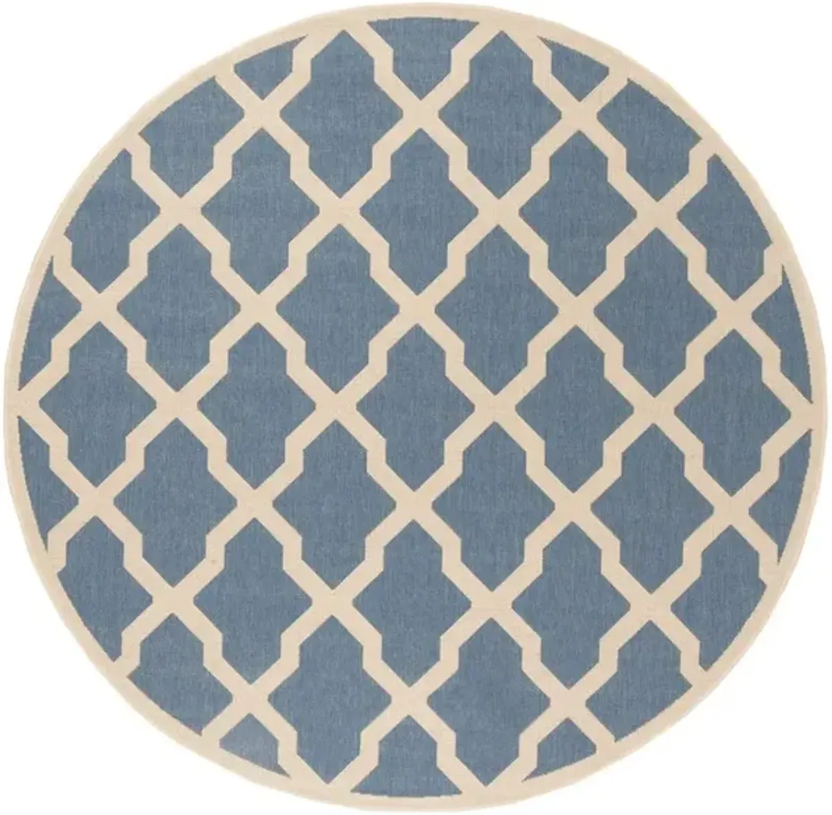 LINDEN 122 Collection LND122M-6R Blue / Creme 6'-7" X 6'-7" Round