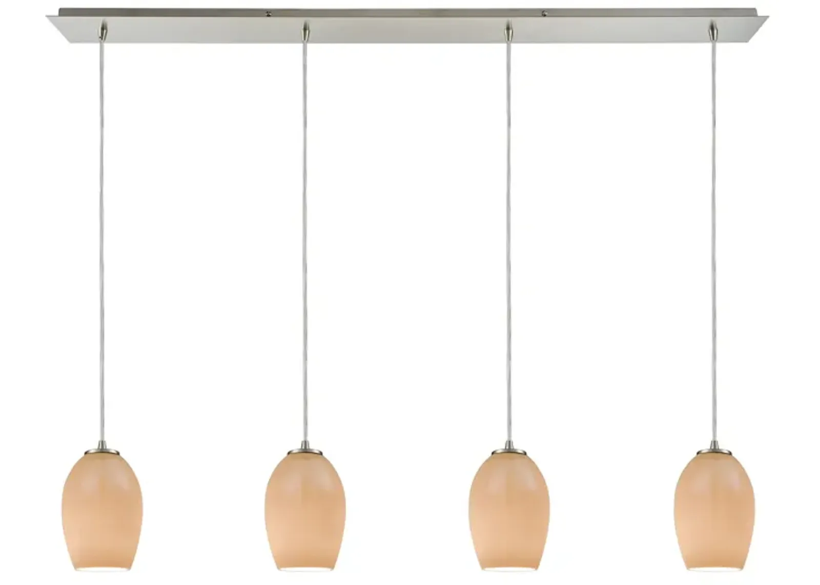 Villiska 46" Wide 4-Light Mini Pendant - Satin Nickel