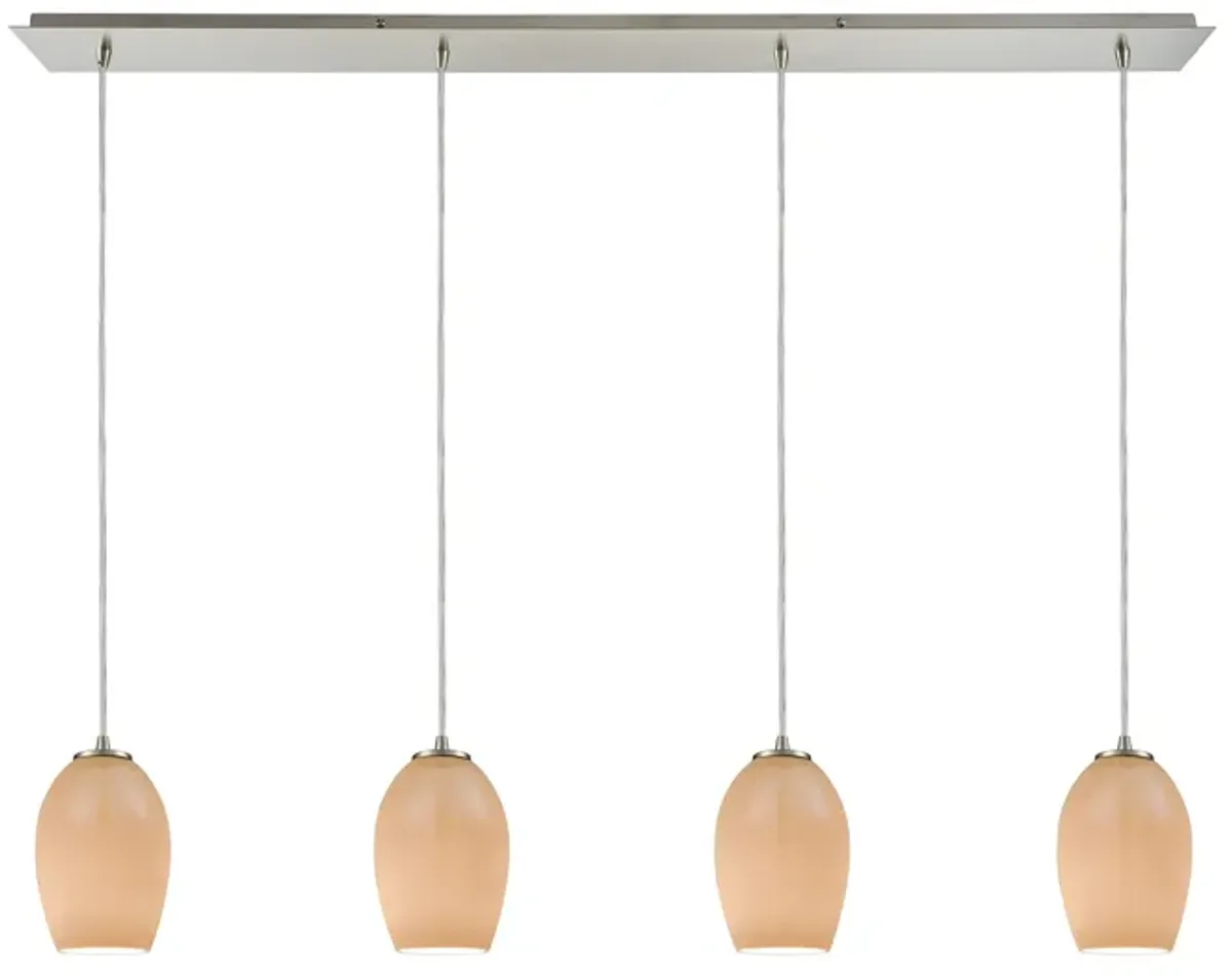 Villiska 46" Wide 4-Light Mini Pendant - Satin Nickel