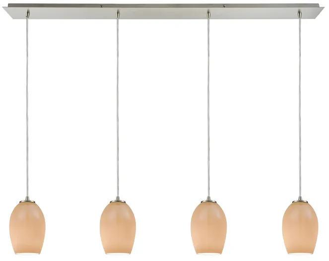 Villiska 46" Wide 4-Light Mini Pendant - Satin Nickel