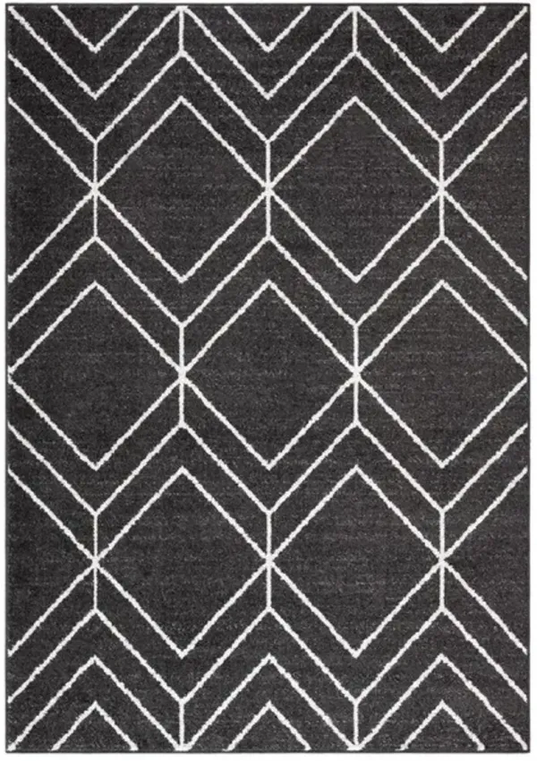ADIRONDACK Contemporary Brown / Ivory 9' X 12' Powerloomed Rug