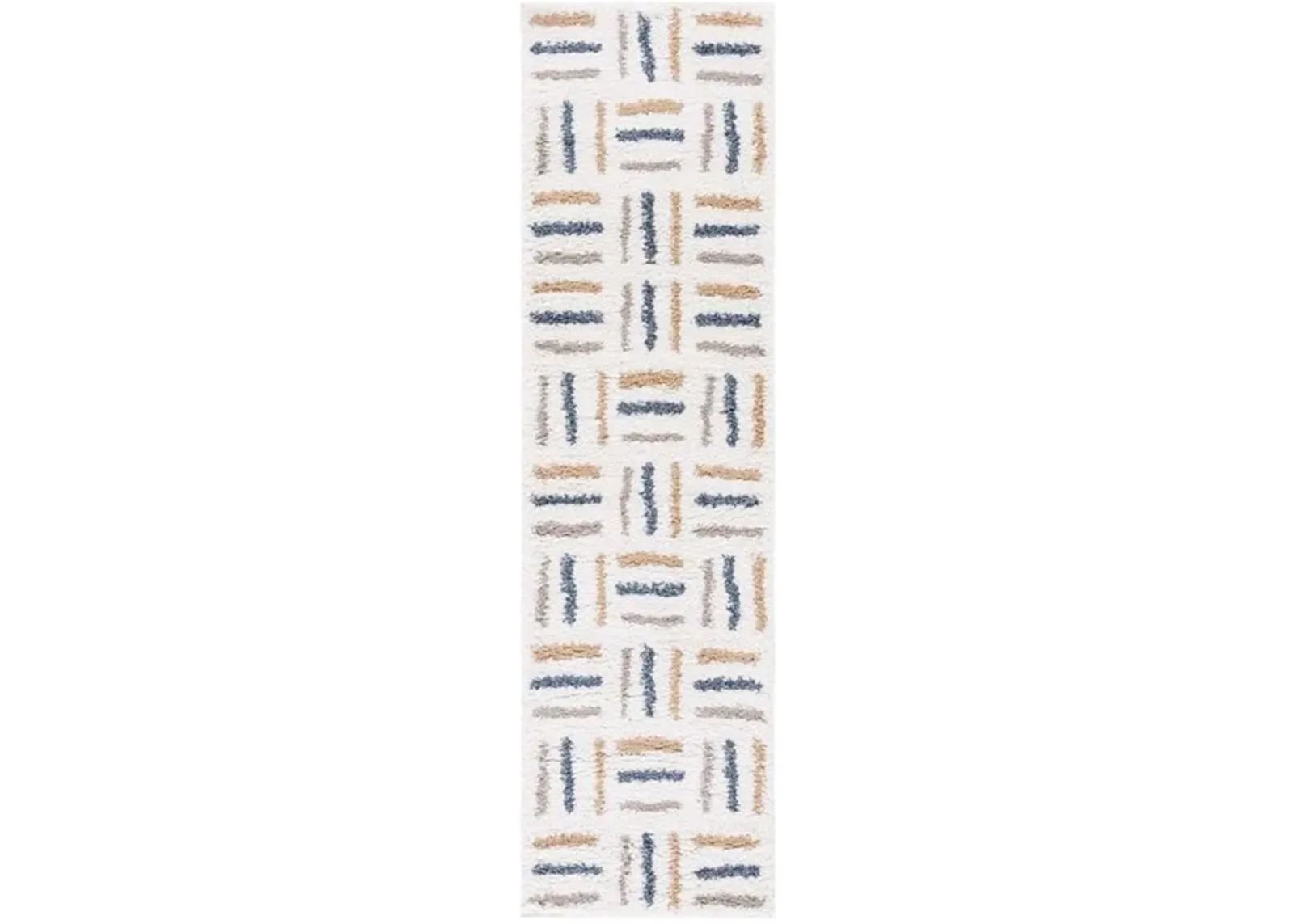 CALICO SHAG 112 Beige  2'-2' X 8' Runner Rug