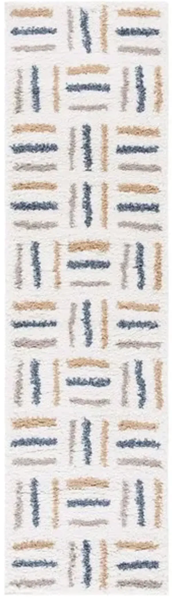 CALICO SHAG 112 Beige  2'-2' X 8' Runner Rug