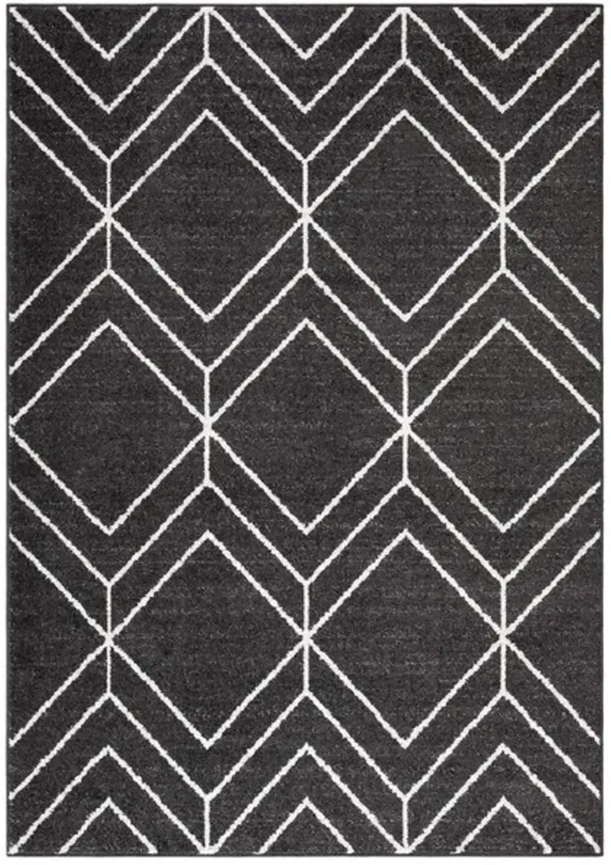 ADIRONDACK Contemporary Brown / Ivory 5'-1" X 7'-6" Powerloomed Rug