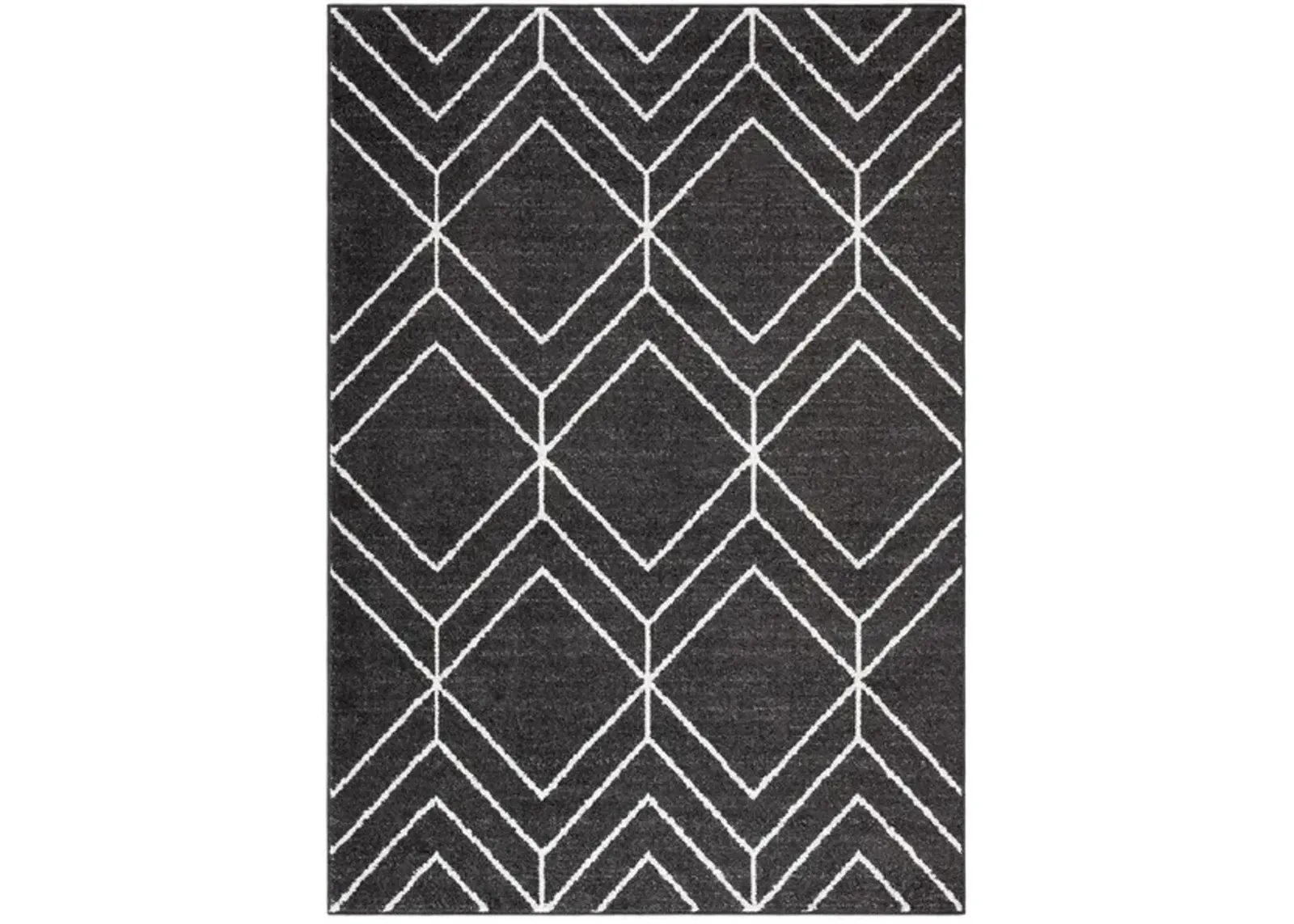 ADIRONDACK Contemporary Brown / Ivory 5'-1" X 7'-6" Powerloomed Rug