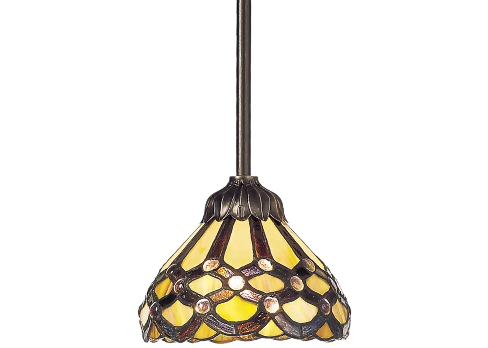 Jewel 7'' Wide 1-Light Mini Pendant - Tiffany Bronze