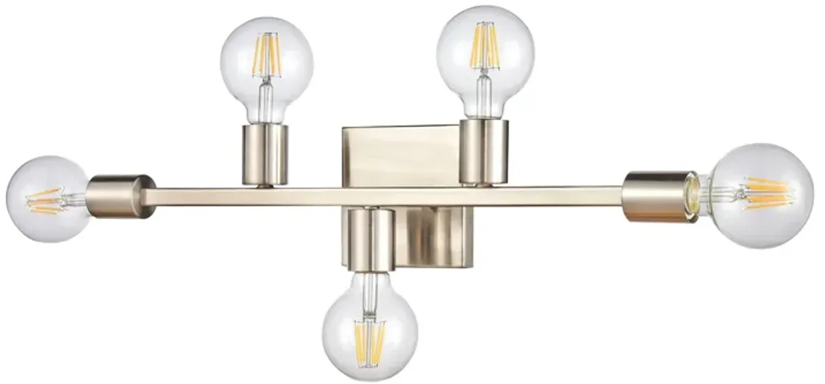 Attune 22" Wide 5-Light Vanity Light - Satin Nickel