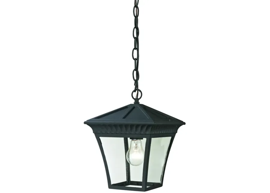 Ridgewood 9" Wide 1-Light Outdoor Pendant - Matte Textured Black