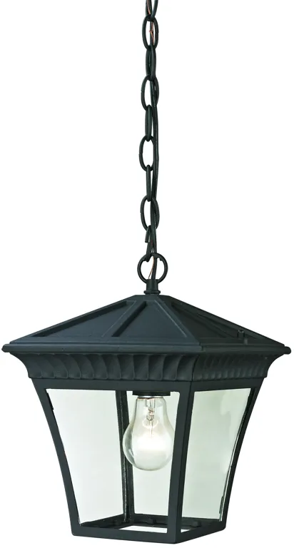 Ridgewood 9" Wide 1-Light Outdoor Pendant - Matte Textured Black