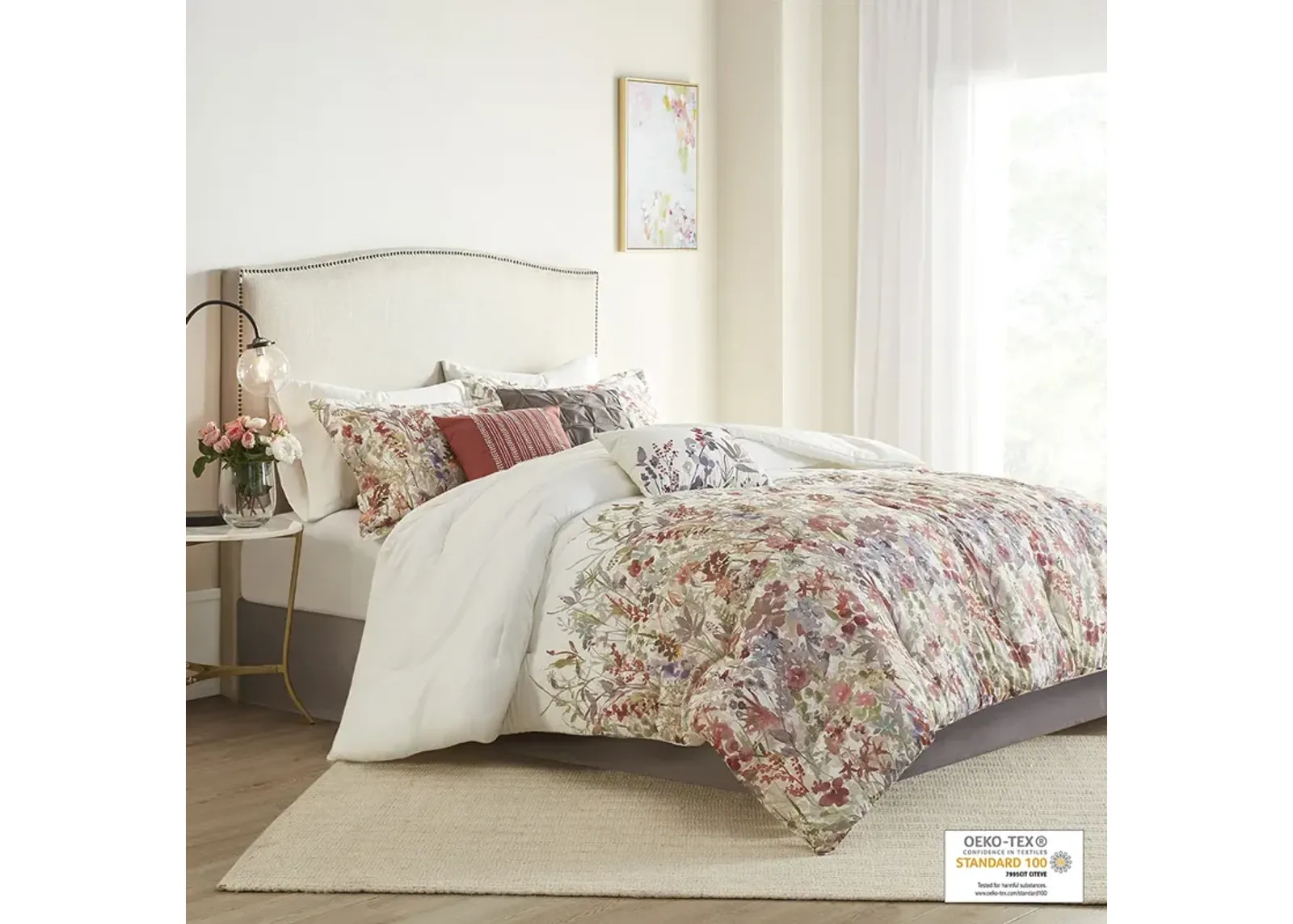 Madison Park Mariana Multi 7 Piece Cotton Printed Comforter Set