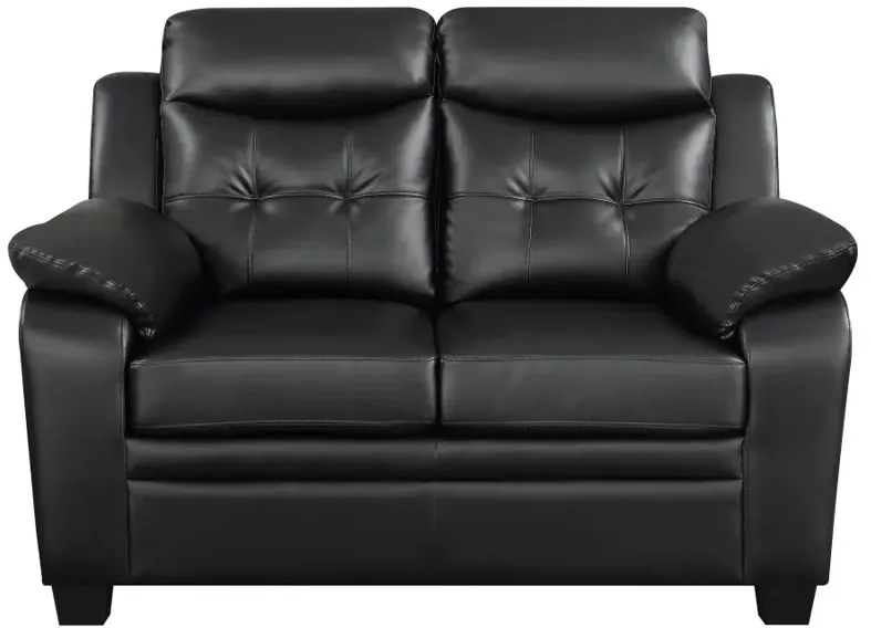 Finley Tufted Upholstered Loveseat Black