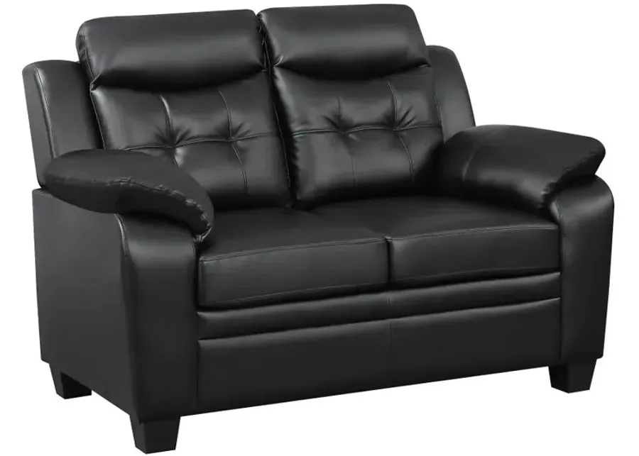 Finley Tufted Upholstered Loveseat Black