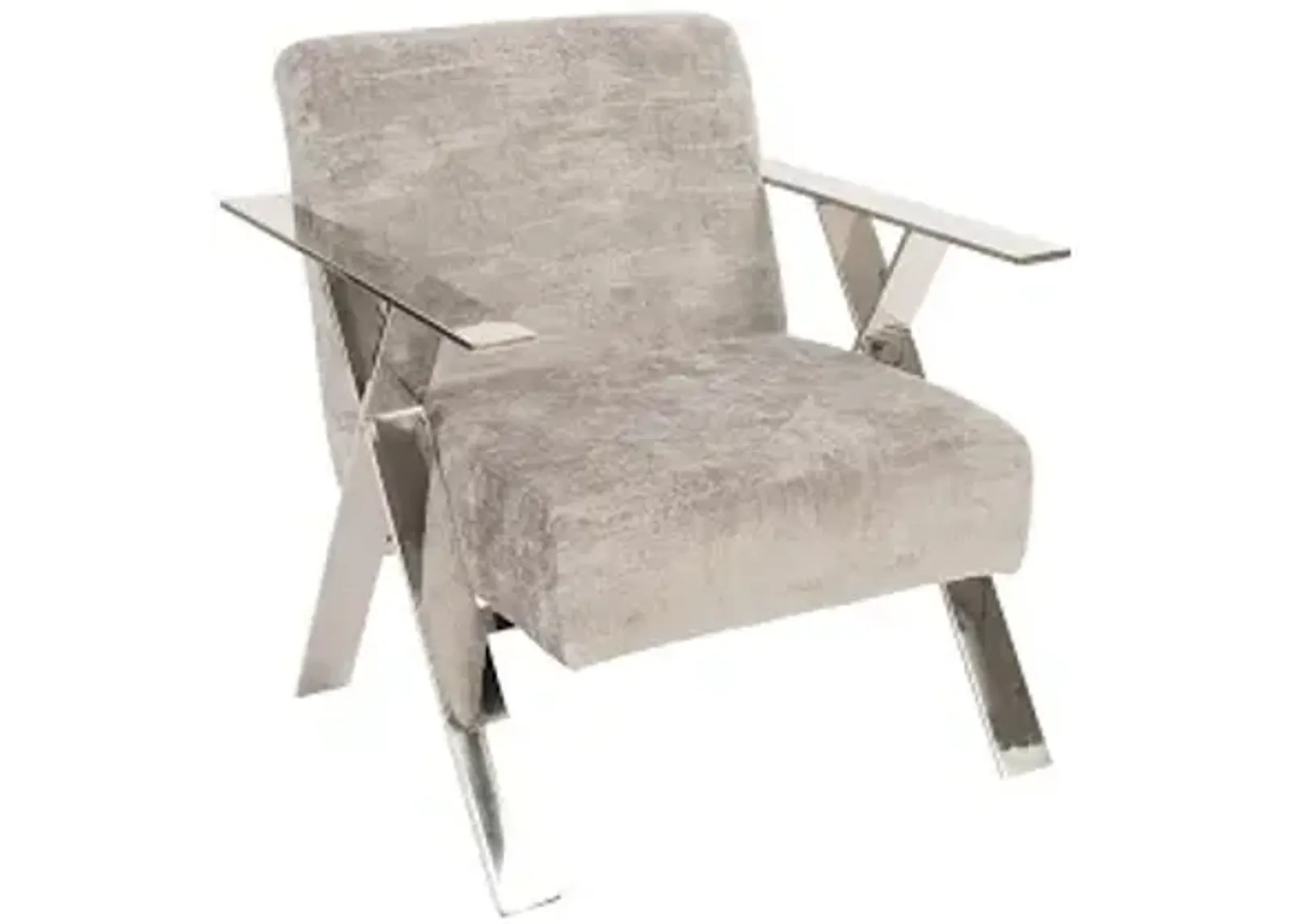 allure club chair, diva gray , stainless steel frame