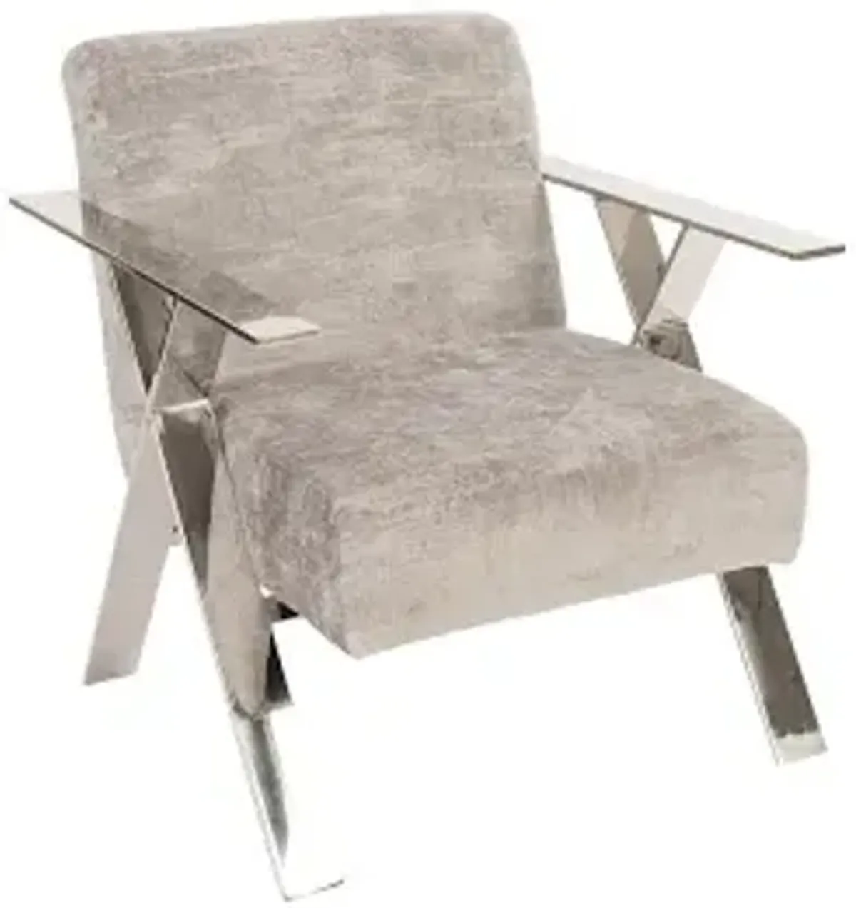 allure club chair, diva gray , stainless steel frame