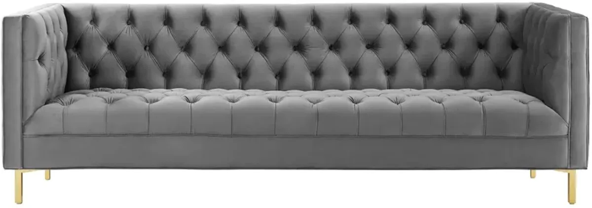 Delight Tufted Button Performance Velvet Sofa