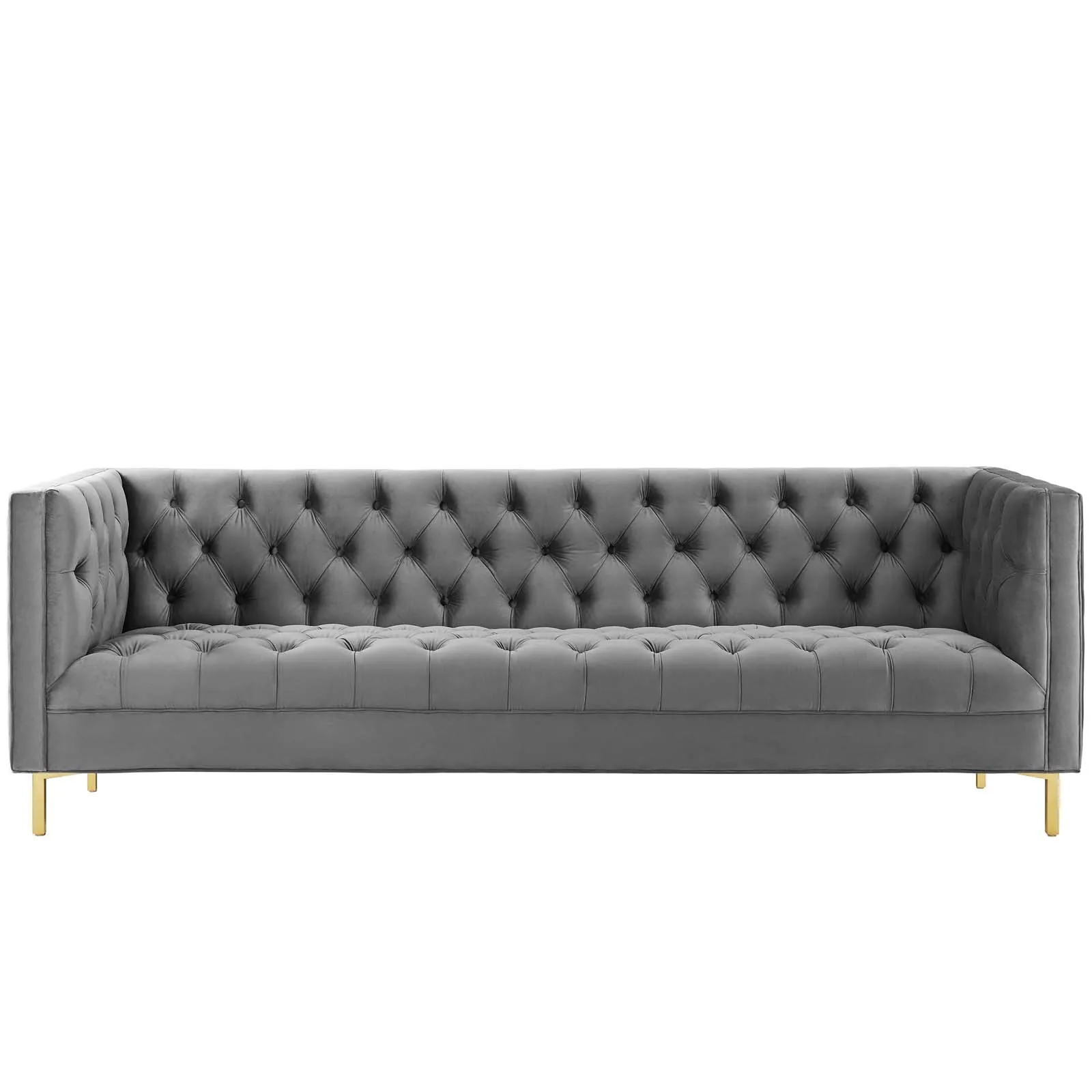 Delight Tufted Button Performance Velvet Sofa