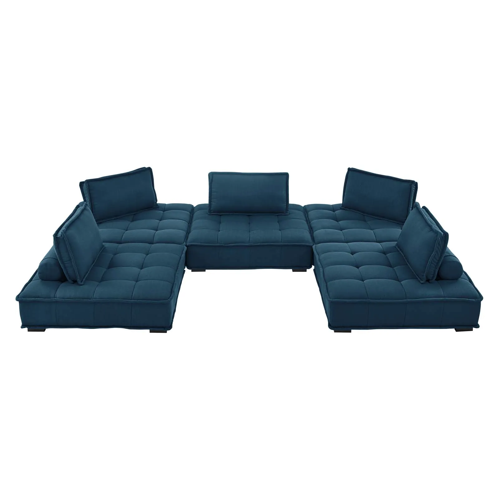 Saunter Tufted Fabric Fabric 5-Piece Sectional Sofa