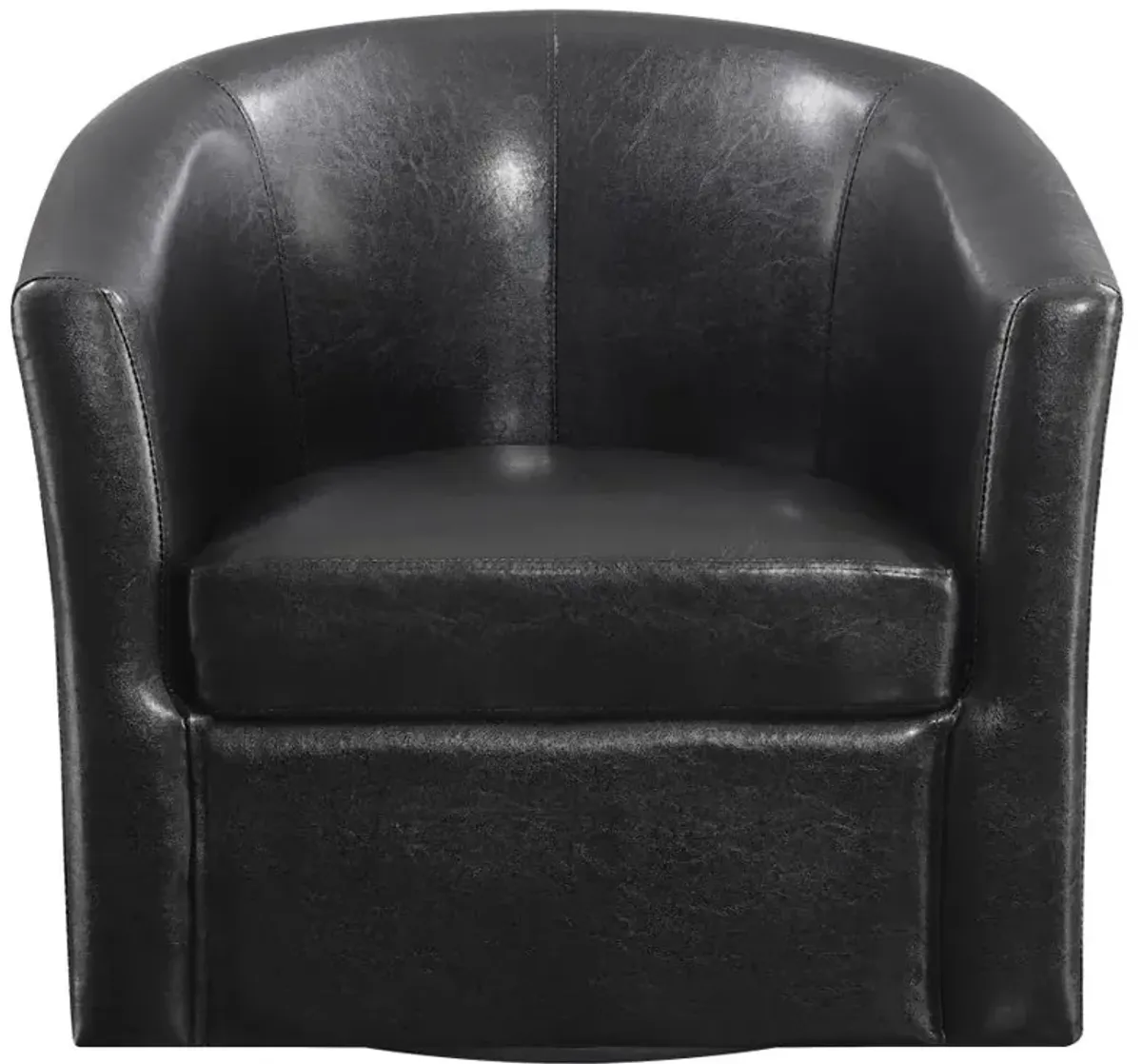 Turner Upholstery Sloped Arm Accent Swivel Chair Dark Brown