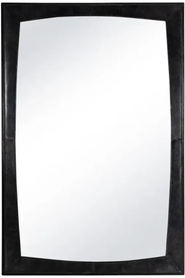 Estaban Leather Mirror Small (Black)