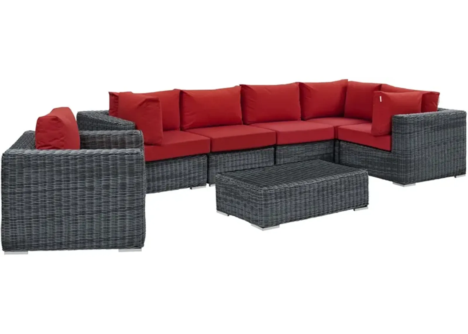 Summon 7 Piece Outdoor Patio Sunbrella® Sectional Set