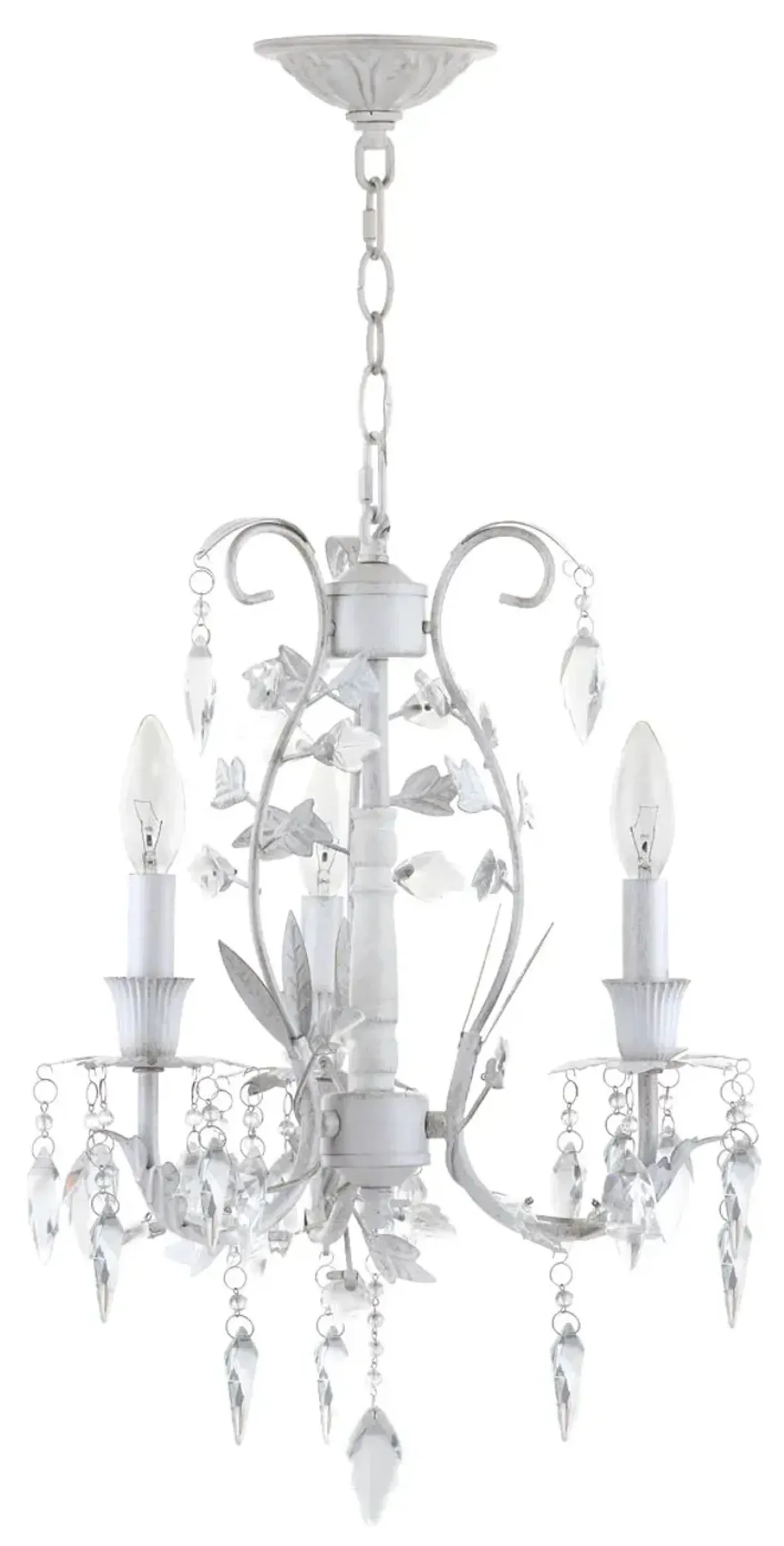 Jasper 3 Light White 14.5 Inch Dia Adjustable Chandelier