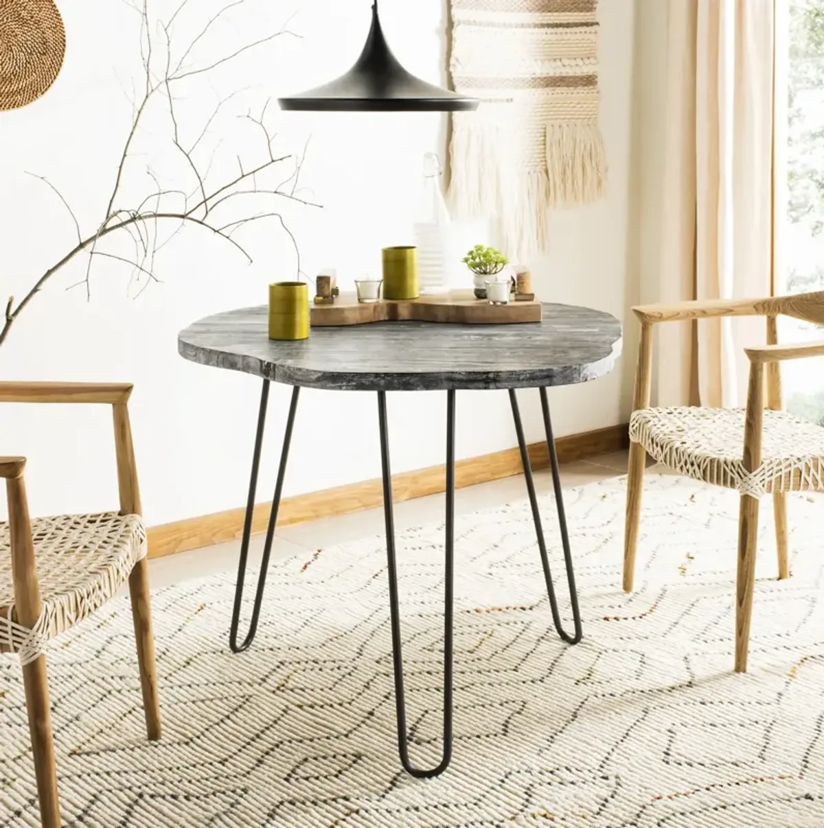 MINDY WOOD TOP DINING TABLE  