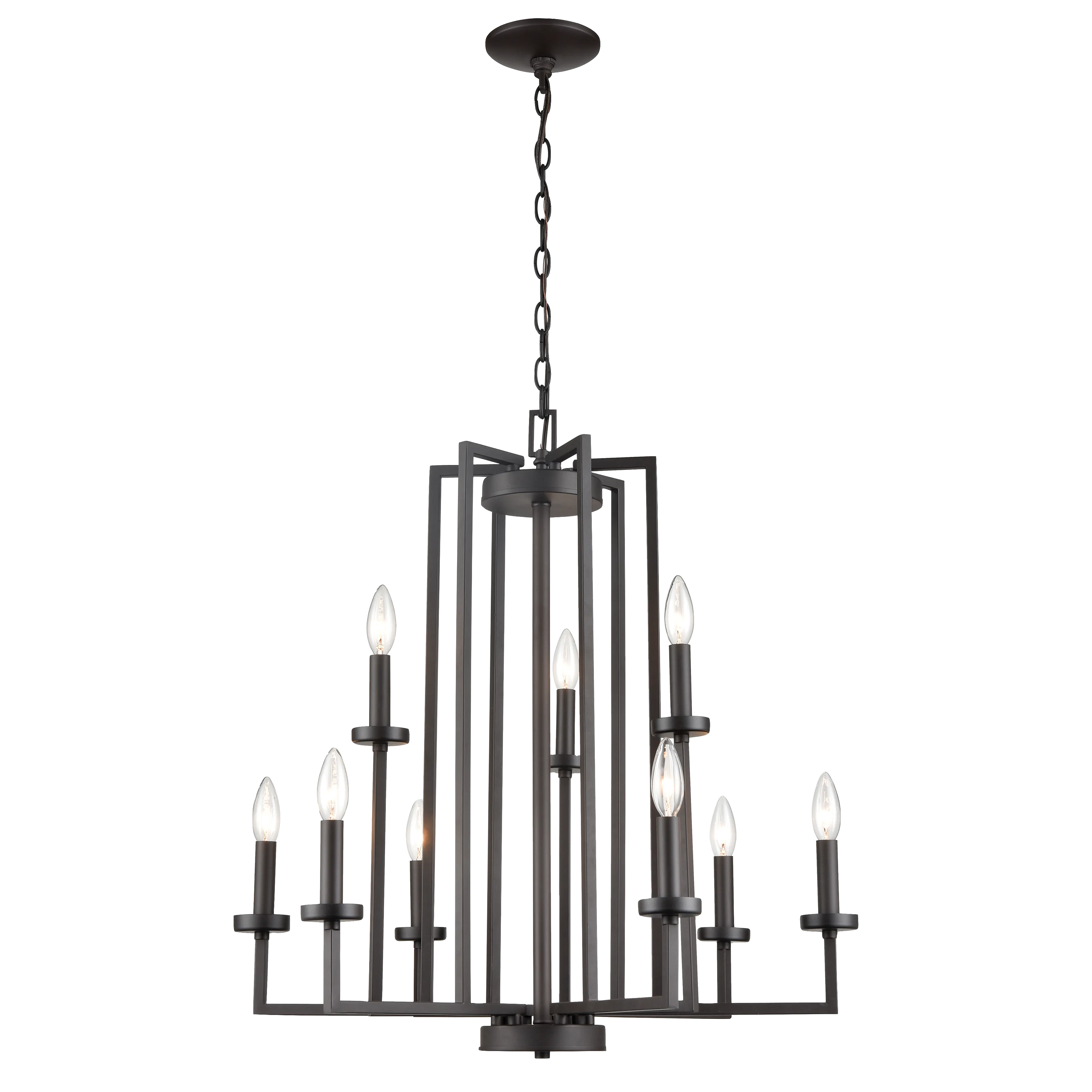 West End 26.75" Wide 9-Light Chandelier - Oil Rubbed Bronze