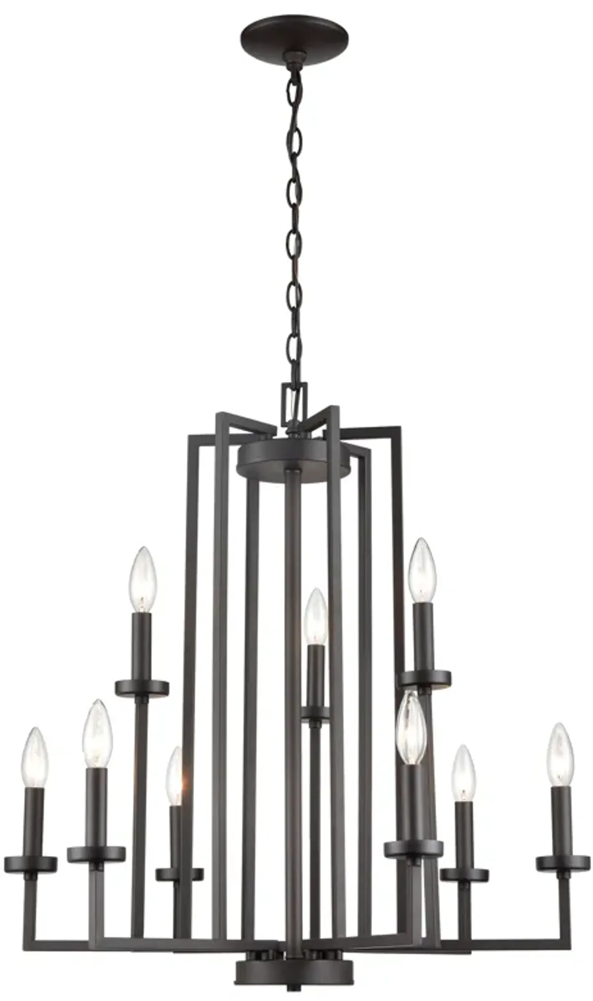 West End 26.75" Wide 9-Light Chandelier - Oil Rubbed Bronze