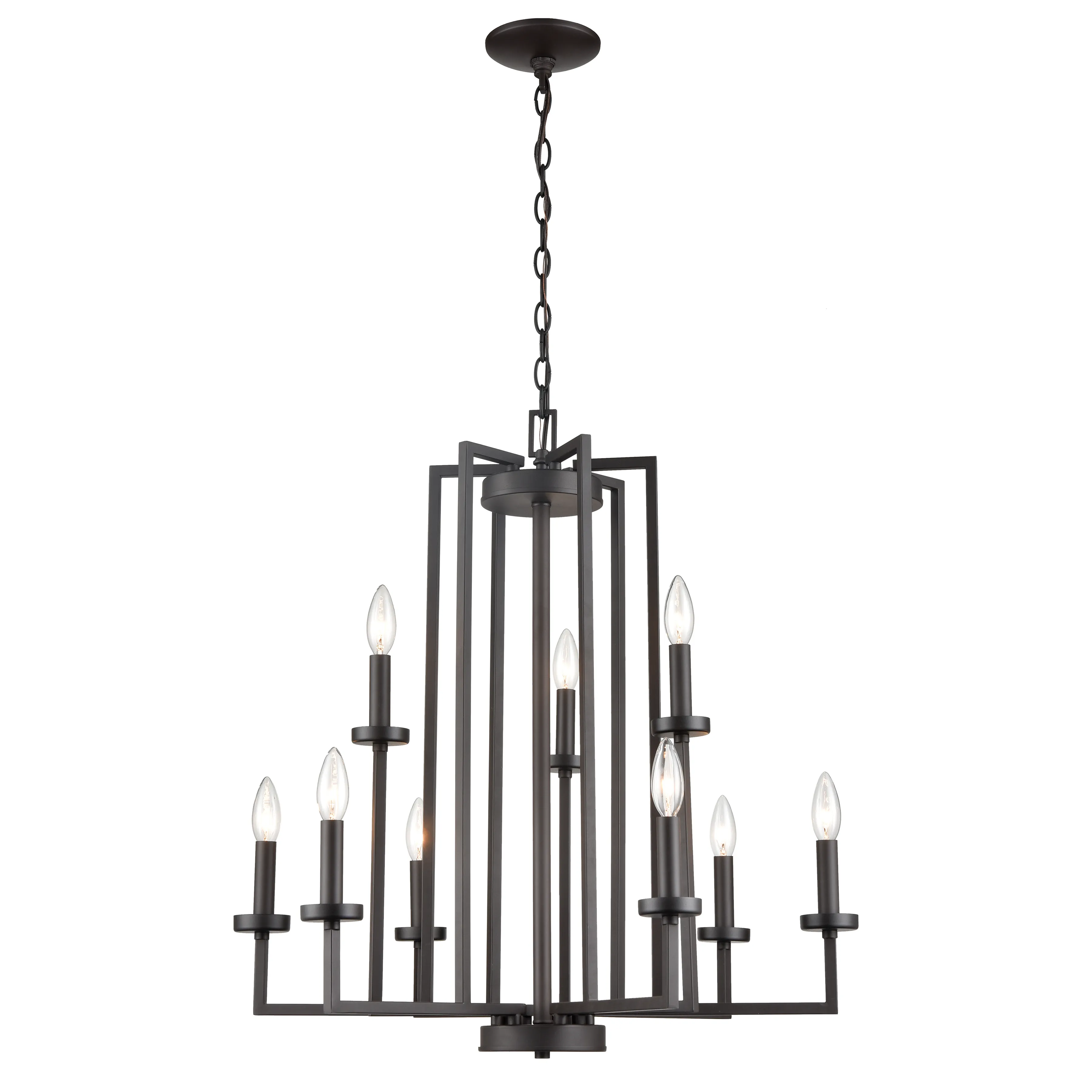 West End 26.75" Wide 9-Light Chandelier - Oil Rubbed Bronze